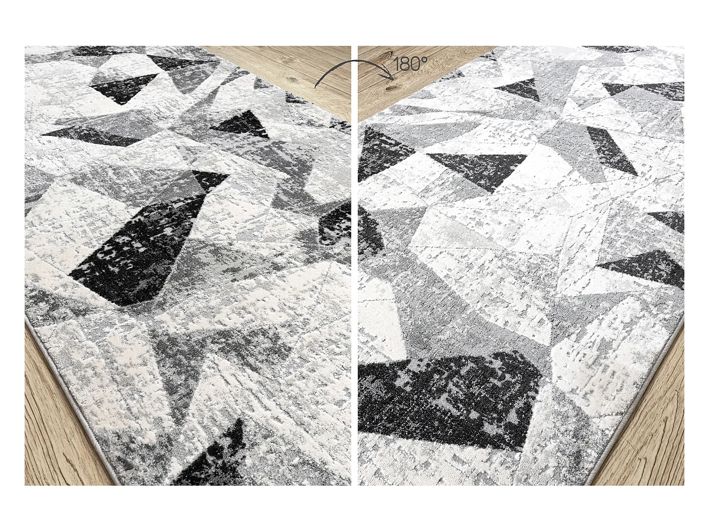 Modern Läufer TULS 51211 Geometrisch anthrazit 60x930 cm