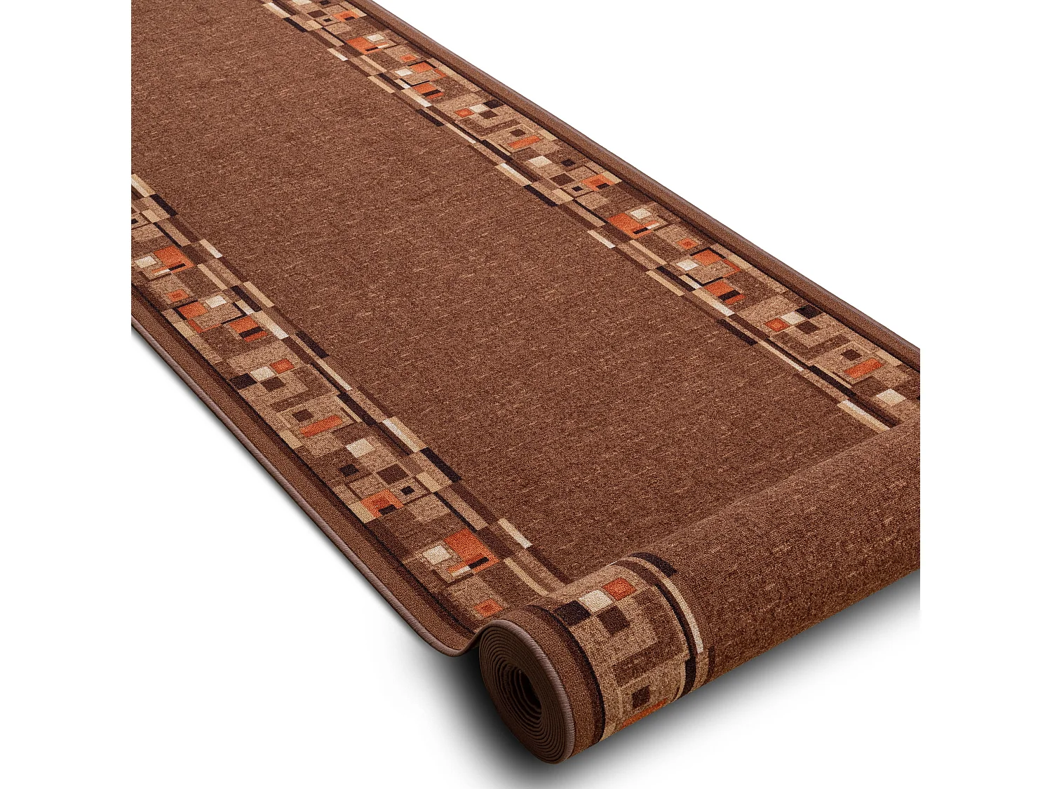 TAPIS DE COULOIR ANTIDÉRAPANT BOMBAY marron 67x800 cm