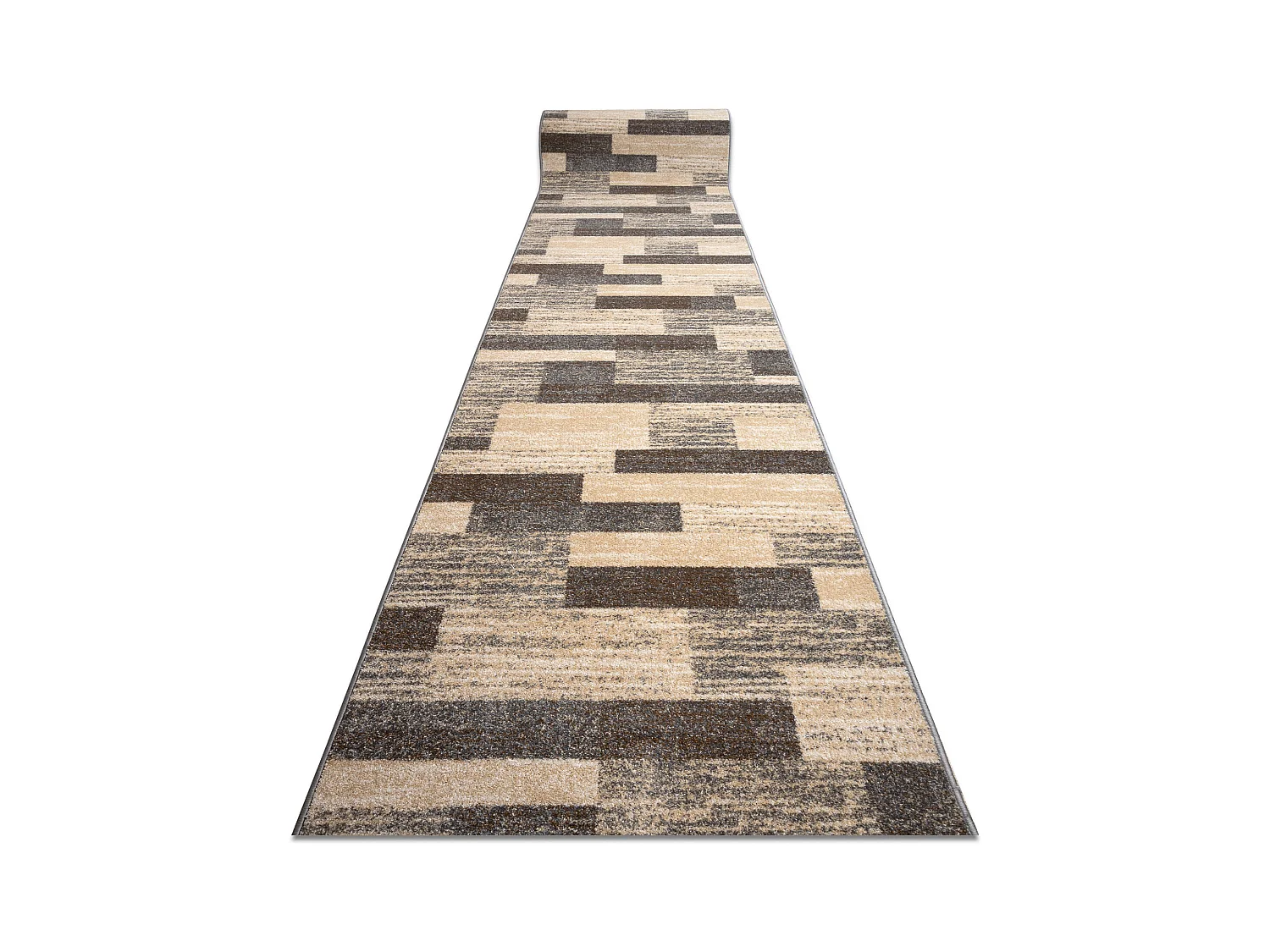 Alfombra de pasillo KARMEL Deski tableros caramelo gris 100x460 cm