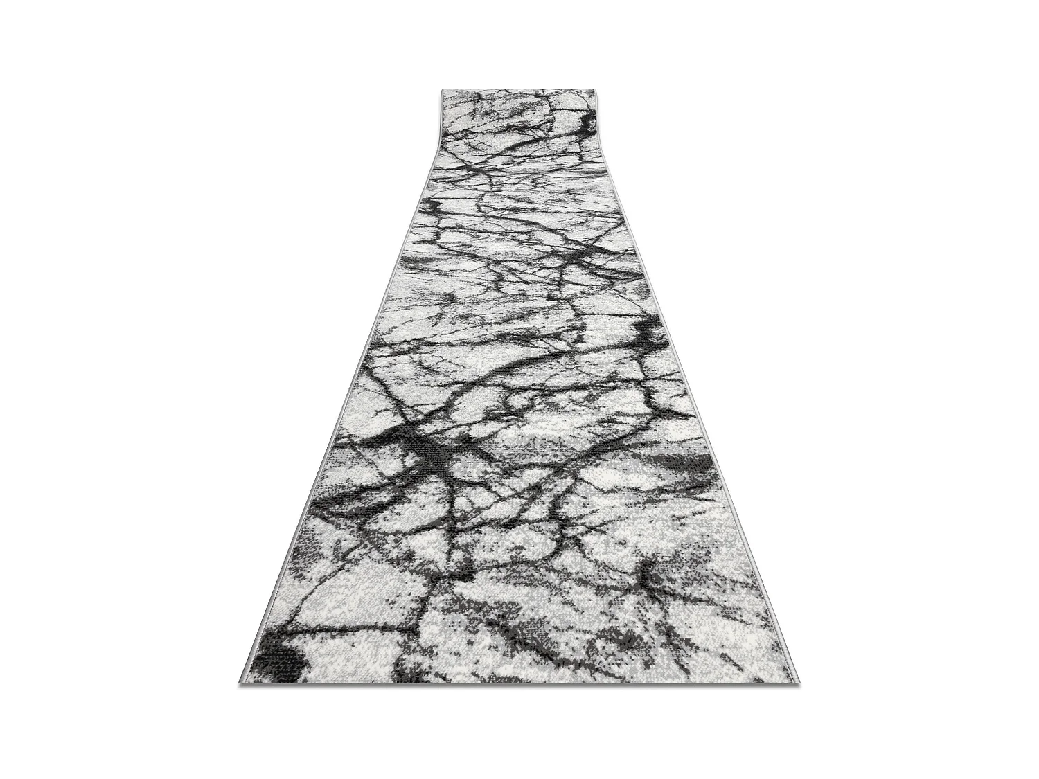 Alfombra de pasillo BCF MORAD Mármol gris 100x460 cm