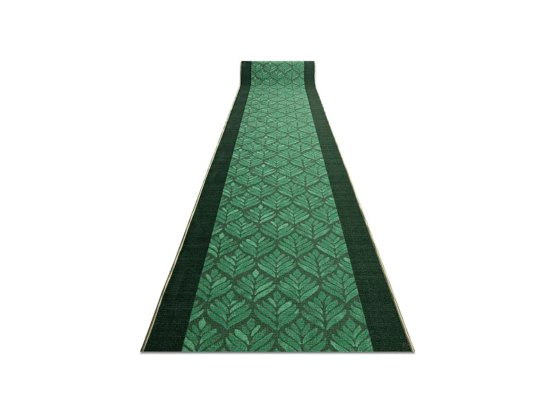 Loper antislip LIŚCIE bladeren, gom groen 67x460 cm