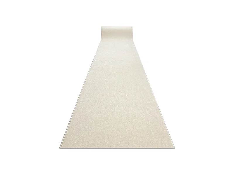 Tapis de couloir KARMEL plaine, une couleur blanc 160x540 cm