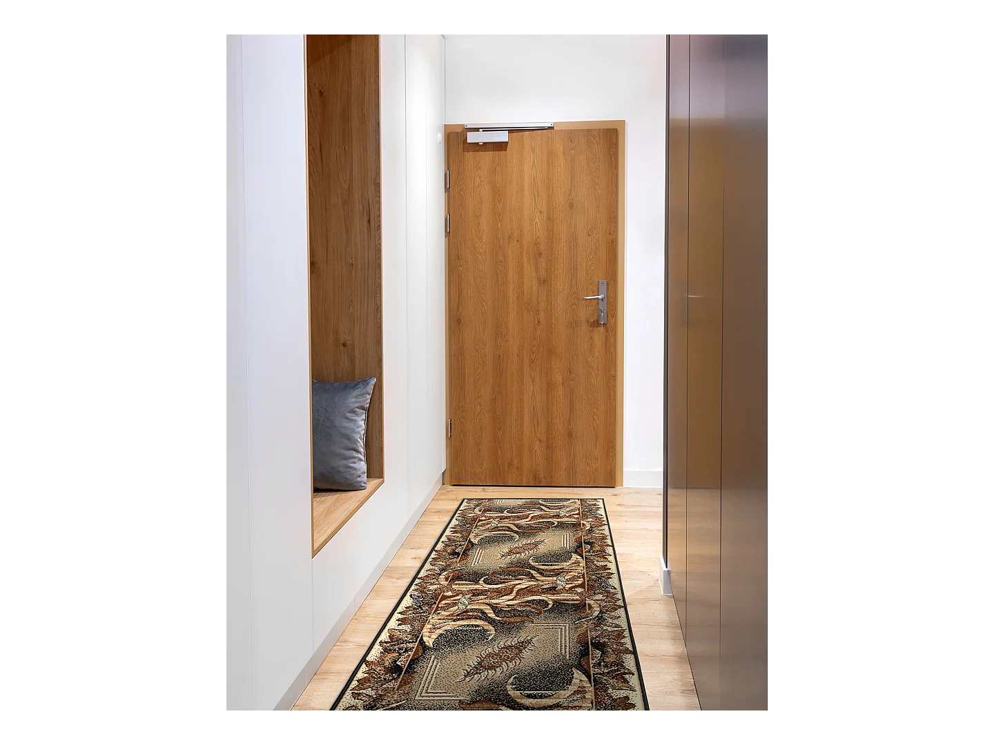 TAPIS DE COULOIR BCF LIŚĆ beige (AGAWA) 140x910 cm