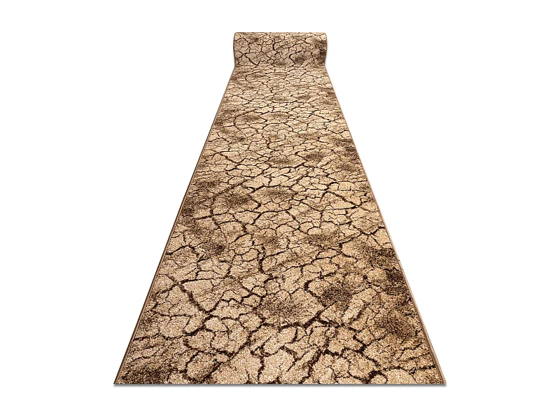 Läufer KARMEL Terra rissiger Boden Nuss 100x620 cm