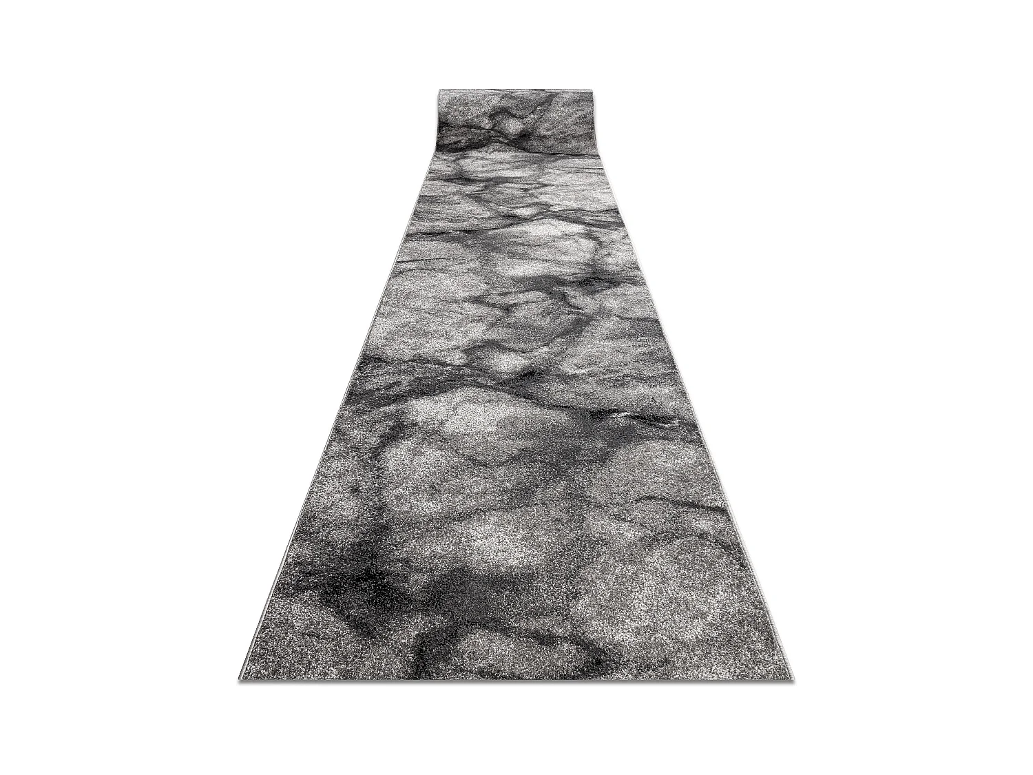 Alfombra de pasillo SILVER Marble mármol - gris 80x680 cm