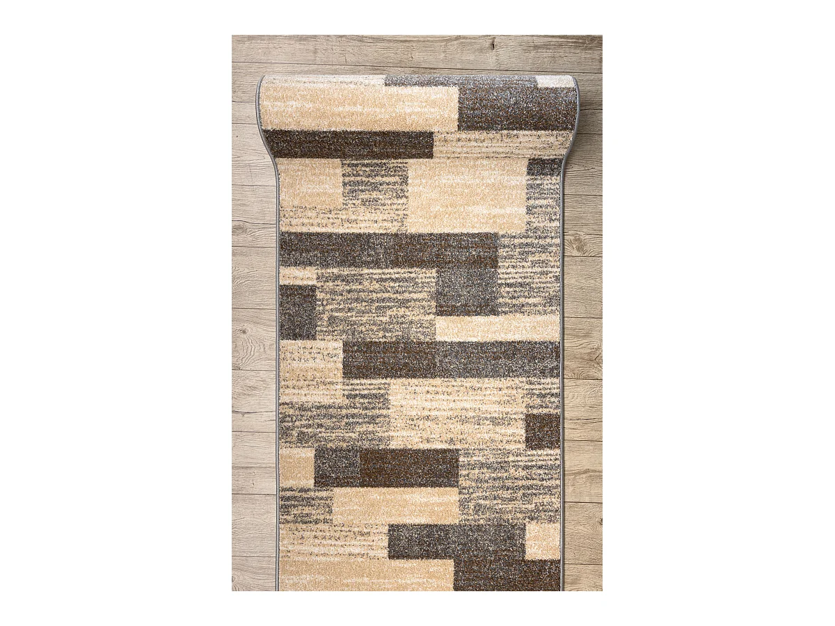 Läufer KARMEL Deski Bretter grau Karamell 70x280 cm