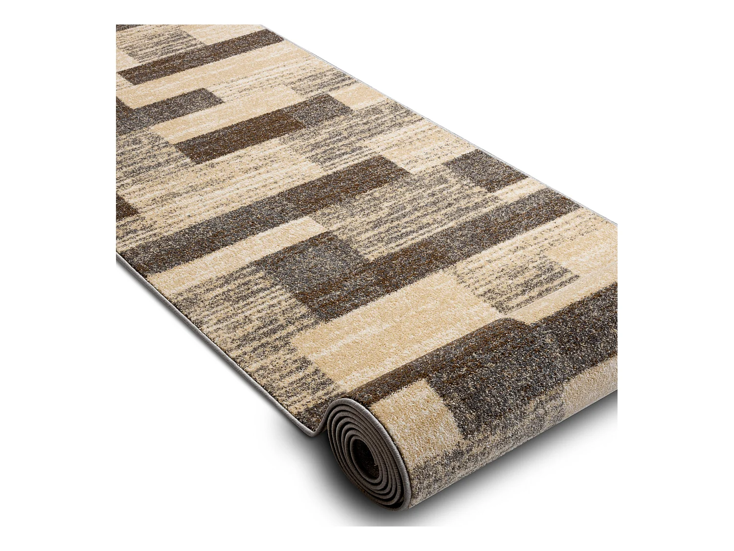 Läufer KARMEL Deski Bretter grau Karamell 70x280 cm