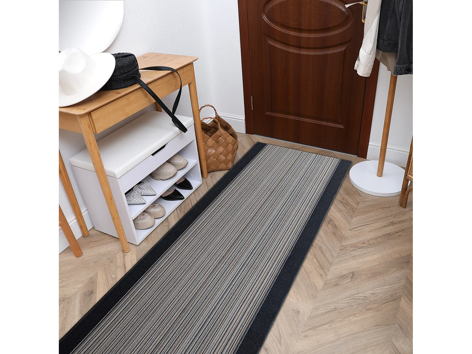 Gegummeerde bestrating CARNABY grijskleuring 80x1050 cm