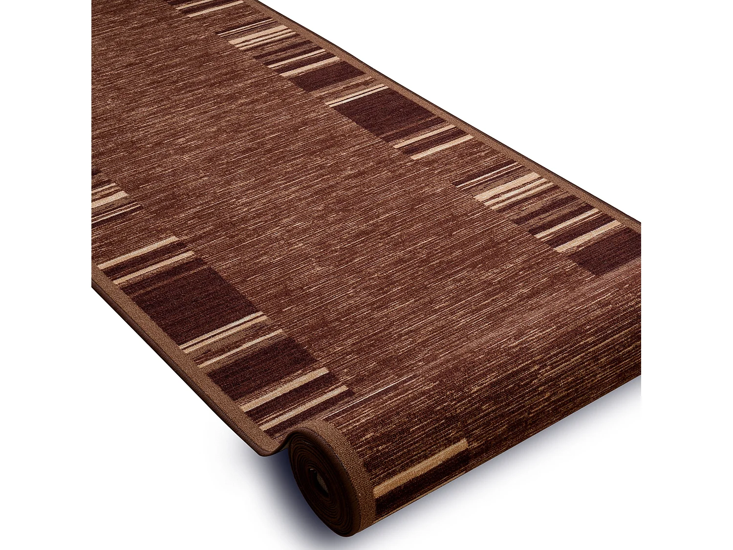 TAPIS DE COULOIR antidérapant ADAGIO marron 110x810 cm
