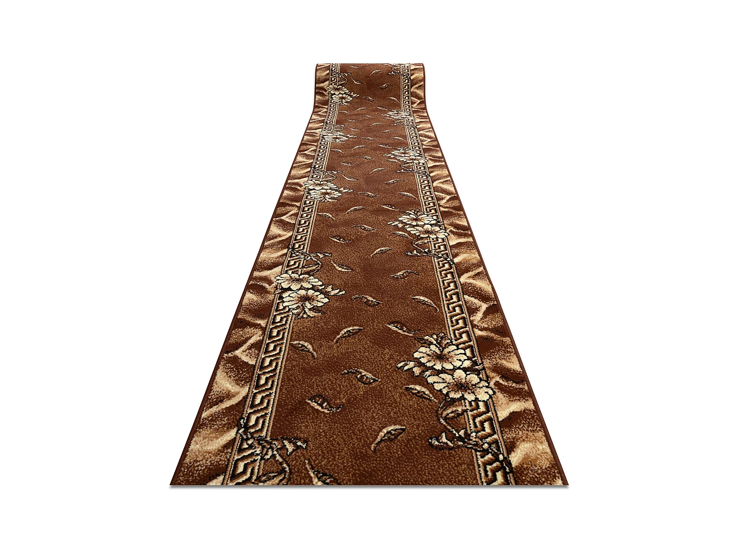 TAPIS DE COULOIR BCF TRIO marron 80x990 cm