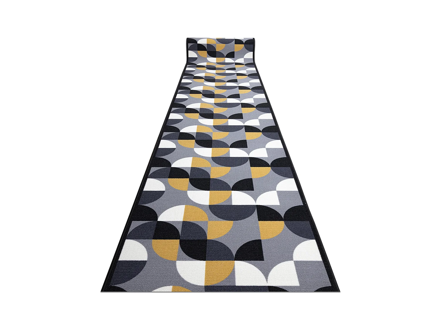 Alfombra de pasillo con refuerzo de goma NEW DECO gris 100x110 cm
