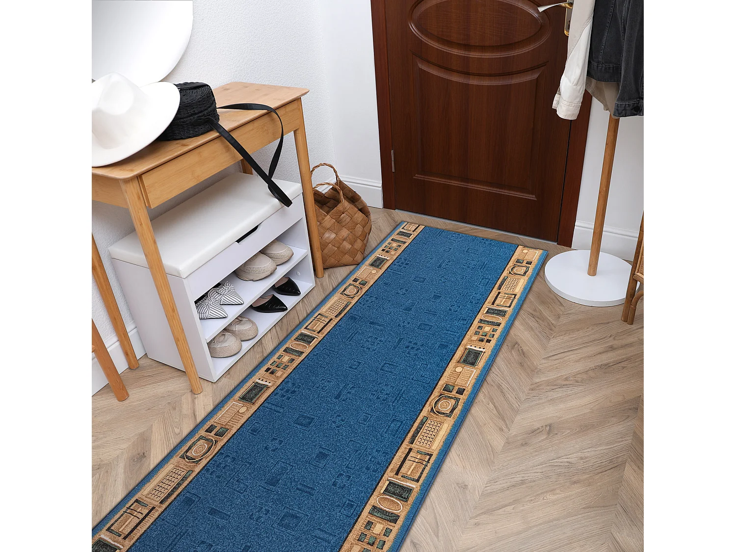 Gegummeerde bestrating JENA blauw 67x920 cm