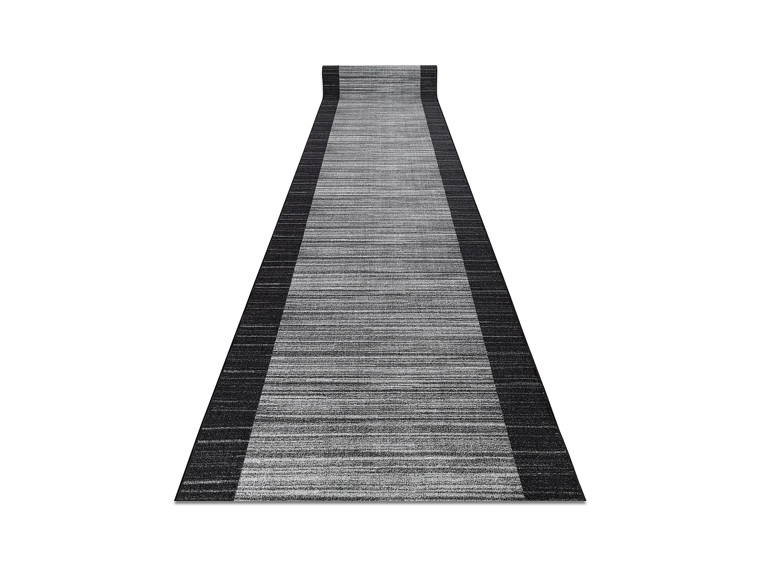 Läufer auf Gummi STREIFEN anthrazit 80x680 cm