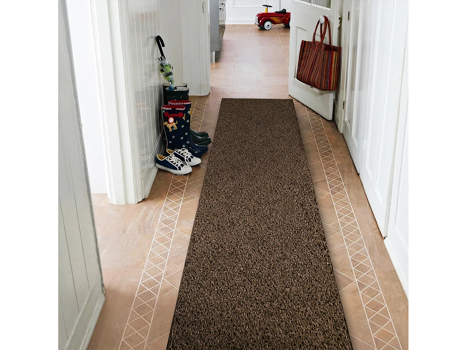 TAPIS DE COULOIR TRAFFIC marron 860 AB 90x350 cm