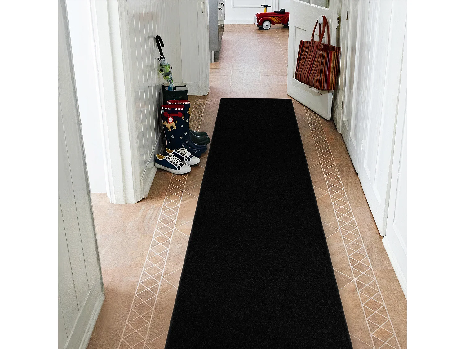 Tapis de couloir TRENDY 159 noir 70x500 cm