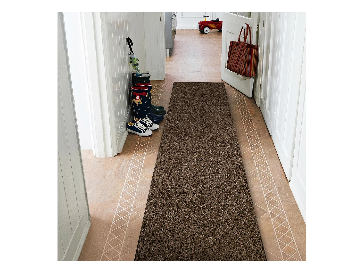 TAPIS DE COULOIR TRAFFIC marron 860 AB 90x370 cm