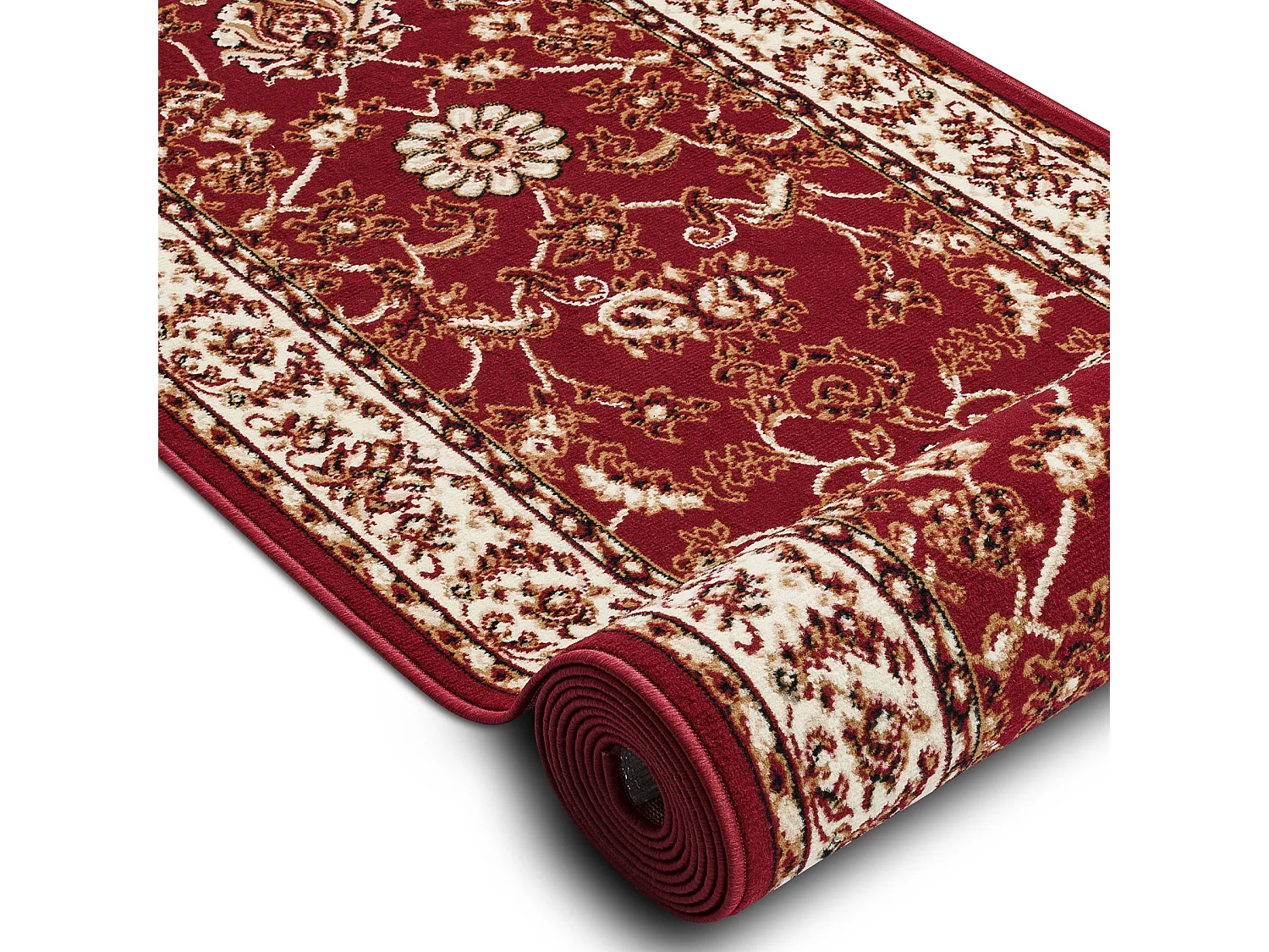 TAPIS DE COULOIR BCF MORAD Klasyk classique bordeaux 60x850 cm