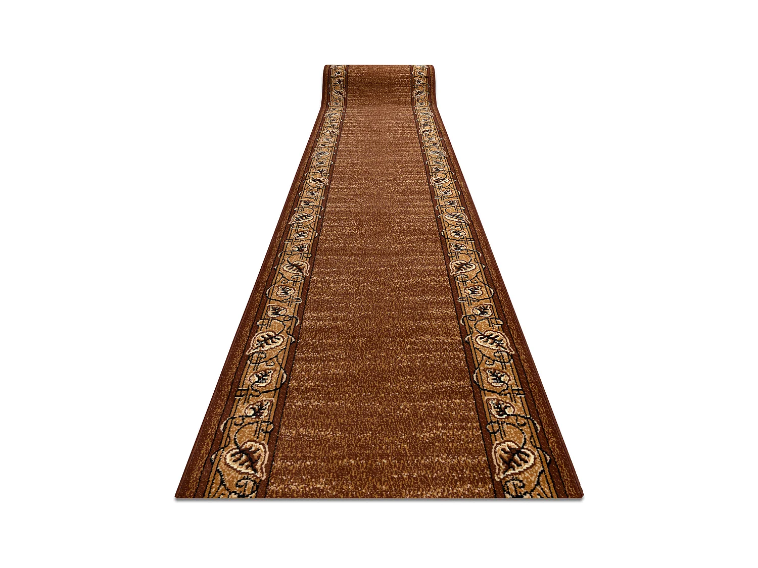 TAPIS DE COULOIR BCF FELIKS marron 80x1100 cm
