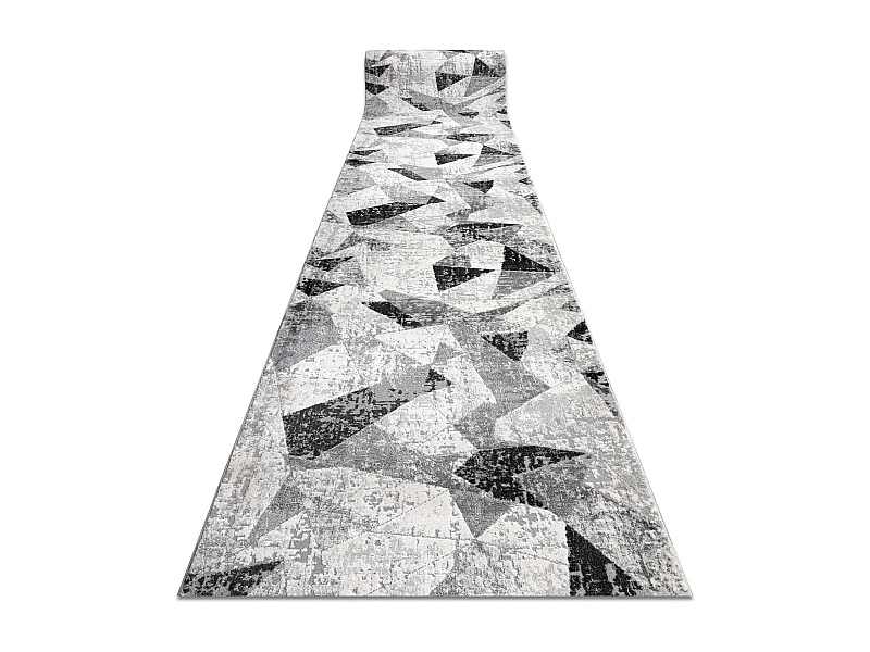 Chodnik nowoczesny TULS 51211 Geometryczny antracyt 90 cm 90x630 cm