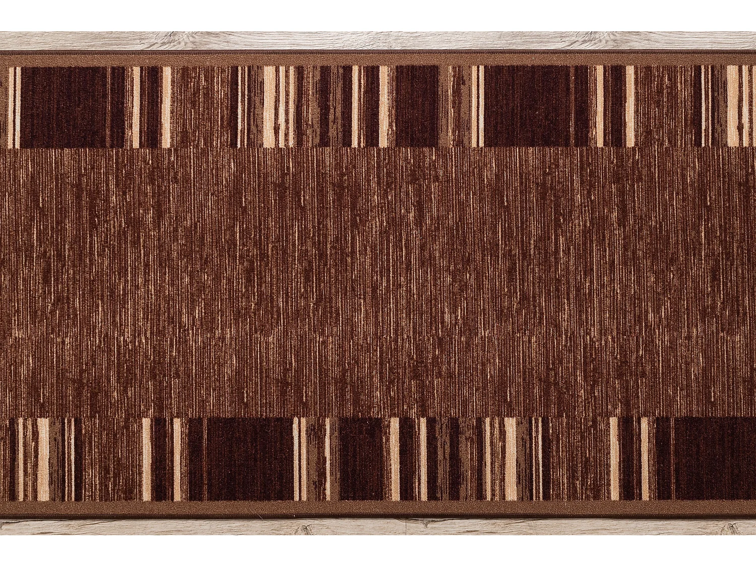 Vloerbekleding met rubber bekleed ADAGIO bruin szerokość 57x420 cm