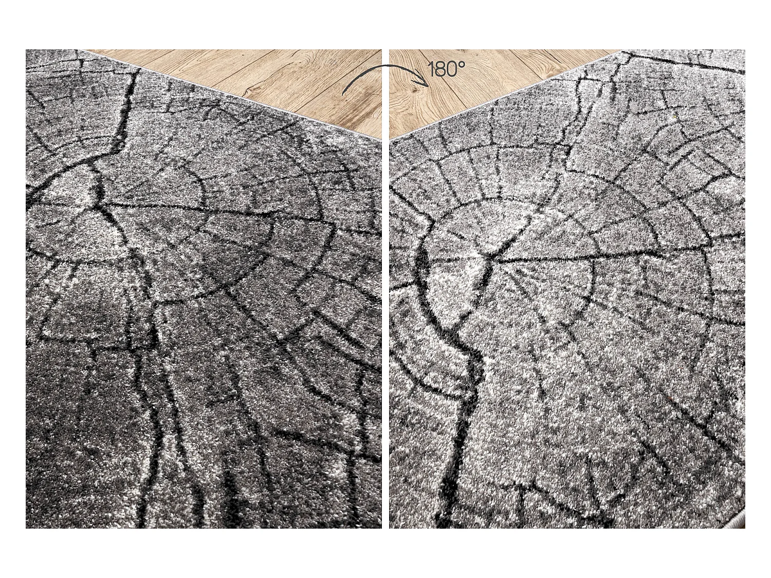 Läufer SILVER Tronko Baum Holz grau 70x320 cm