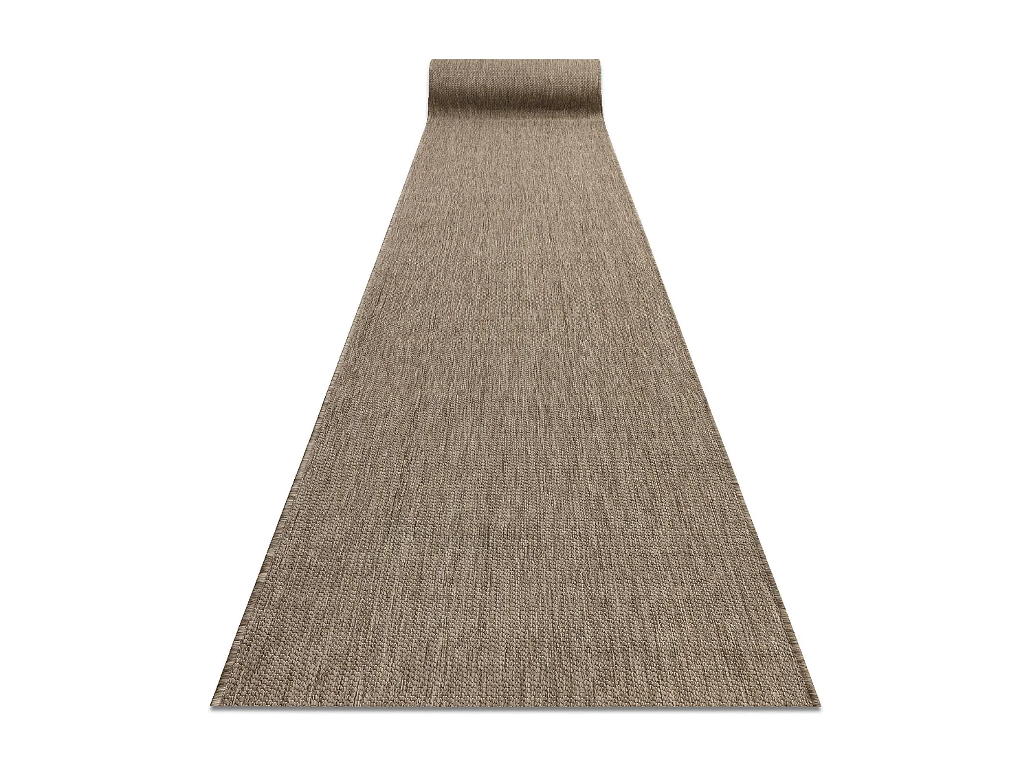 TAPIS DE COULOIR SIZAL FLOORLUX modèle 20433 gris foncé LISSE 70x540 cm