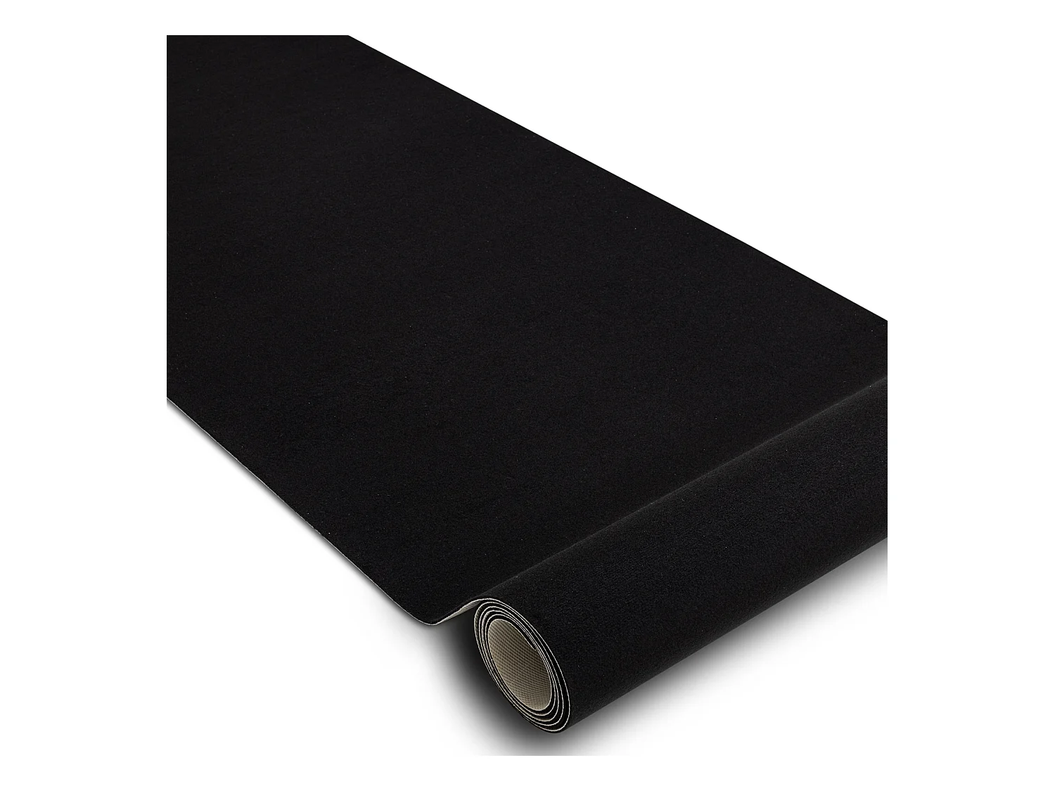 Vloerbekleding met rubber bekleed RUMBA éénkleurig zwart 80x950 cm