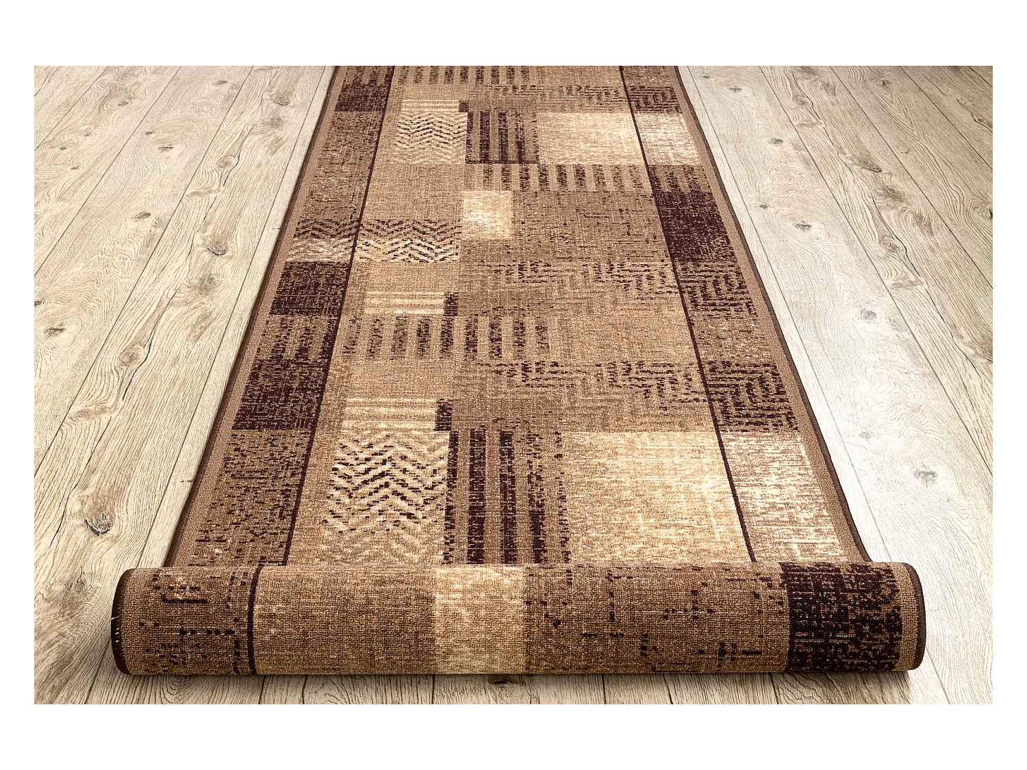 TAPIS DE COULOIR antidérapant ESSENZA beige 100x360 cm