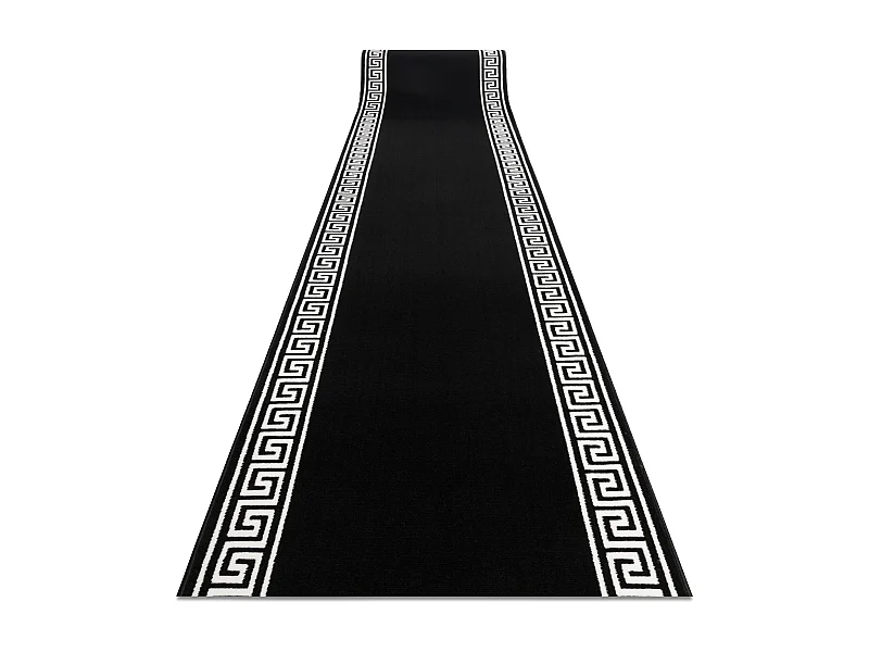 TAPIS DE COULOIR BCF MORAD Grek grec noir 90x800 cm