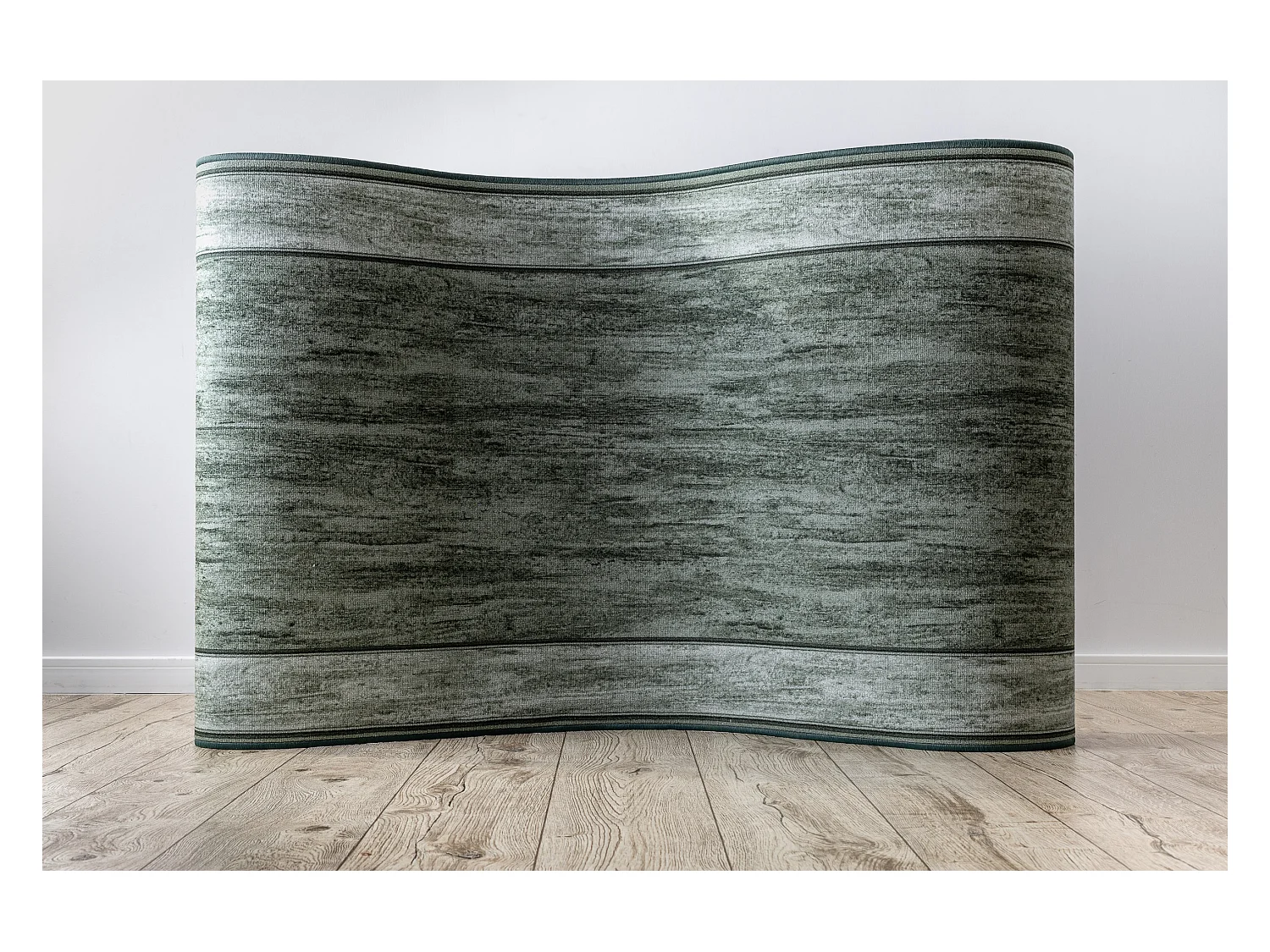 Vloerbekleding met rubber bekleed RAMA groen 67x330 cm