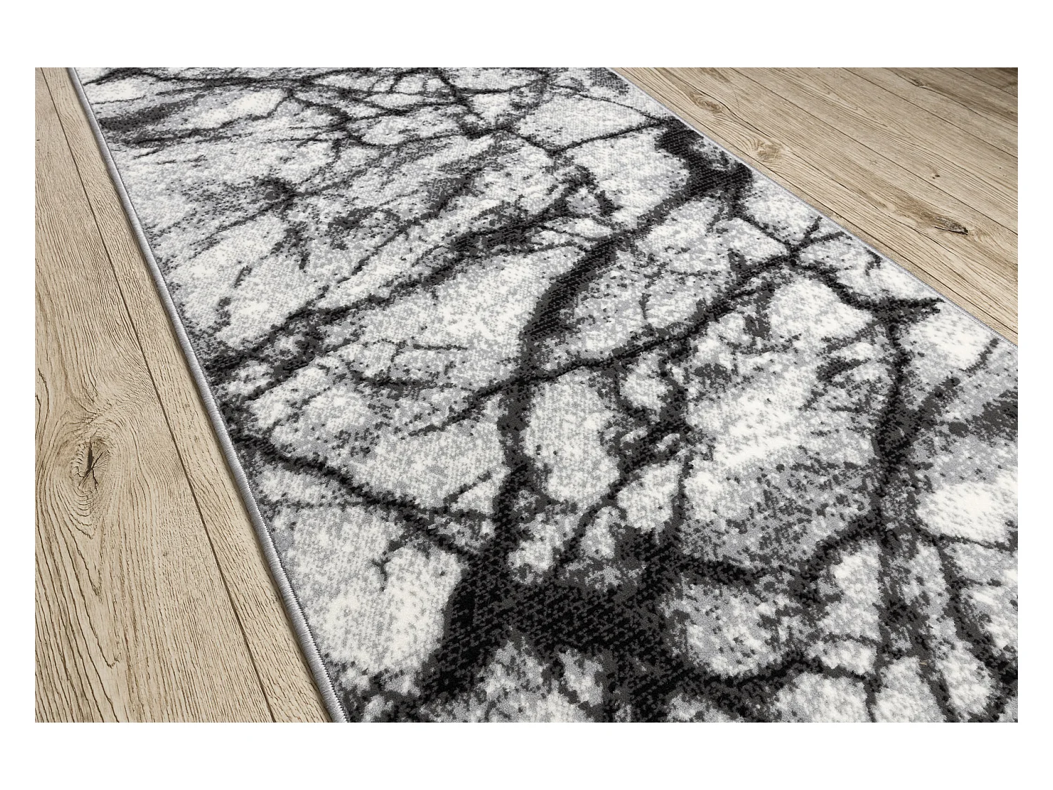 Vloerbekleding BCF MORAD Marmur Marmer grijs 80x920 cm