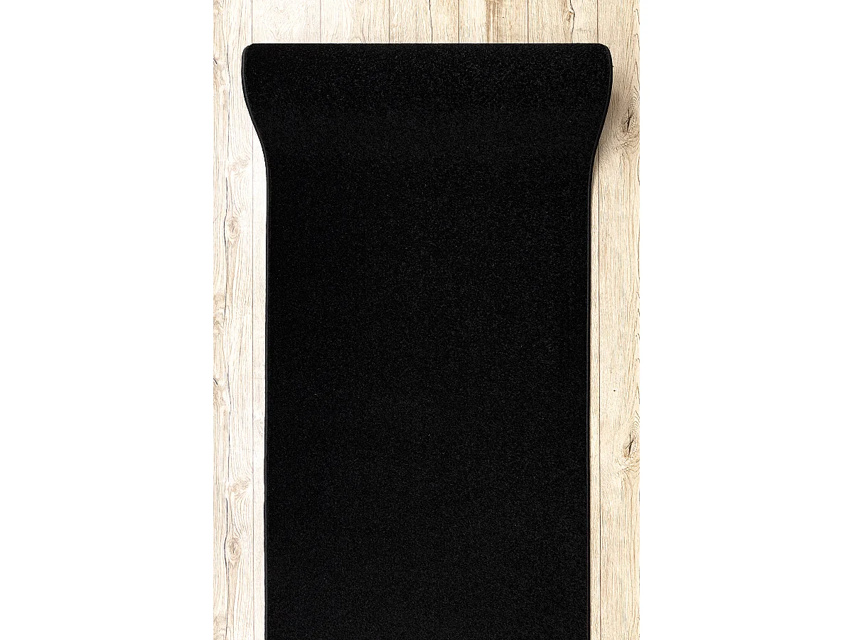 uniform chodnik KARMEL Glad, enkele kleur zwart 160x100 cm