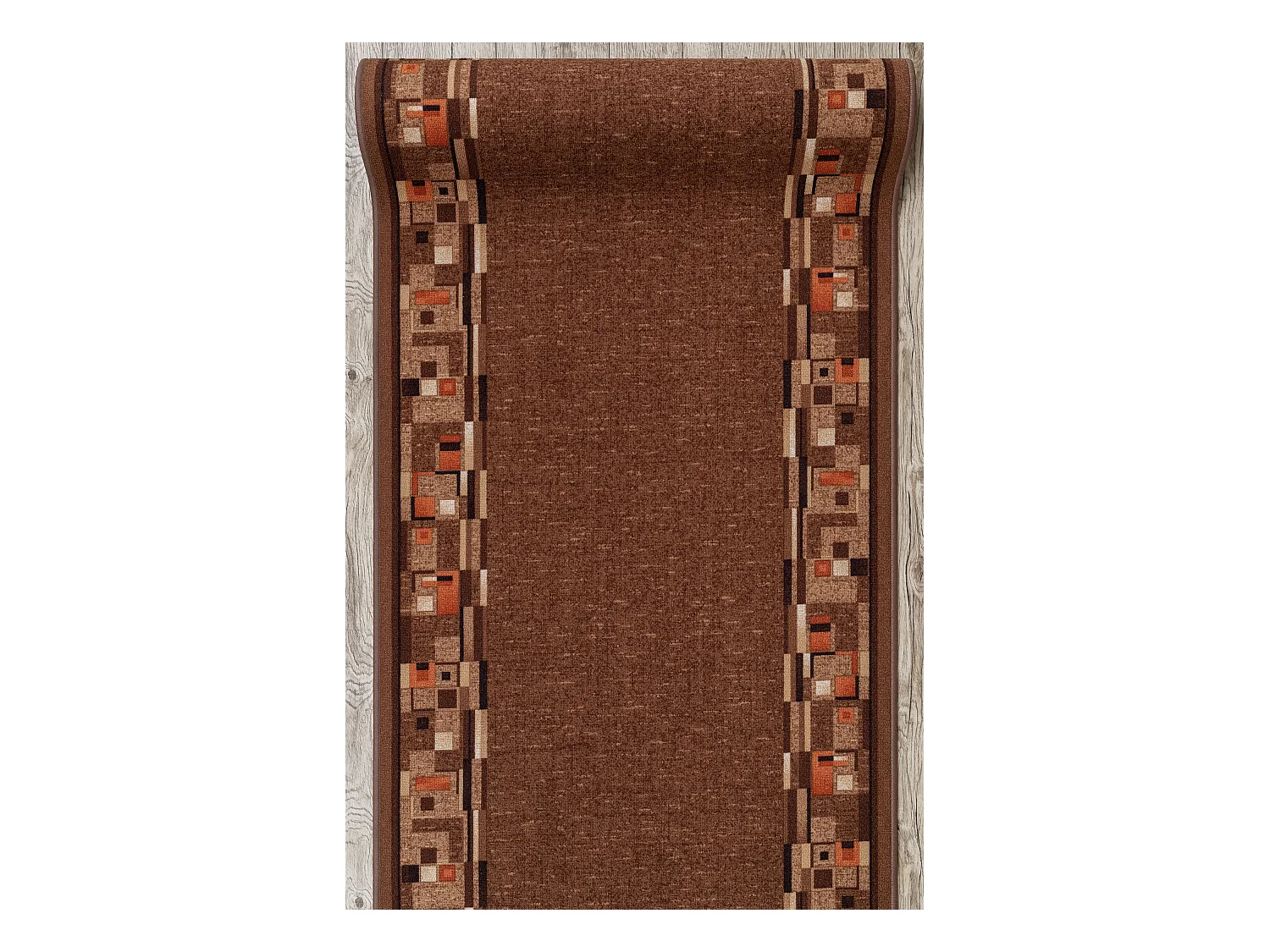 CHODNIK PODGUMOWANY BOMBAY brąz 100cm 100x760 cm