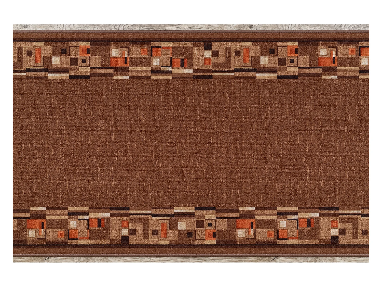 CHODNIK PODGUMOWANY BOMBAY brąz 100cm 100x760 cm