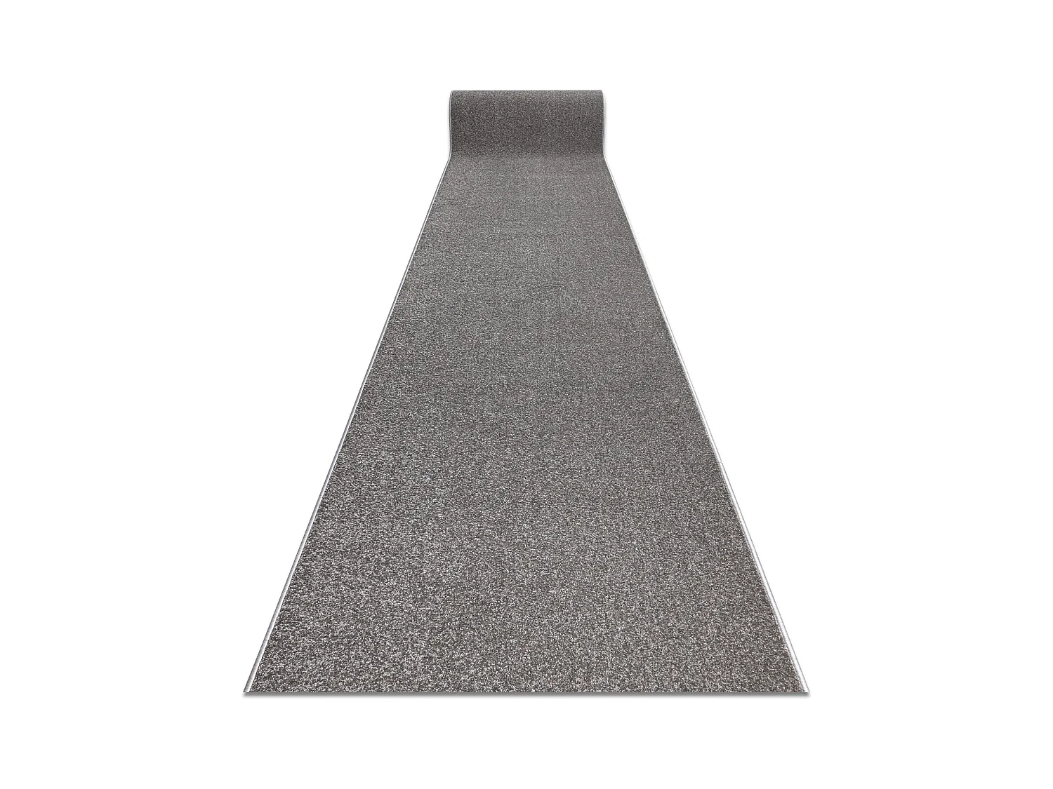 Alfombra de pasillo KARMEL llanura, un color gris 60x440 cm