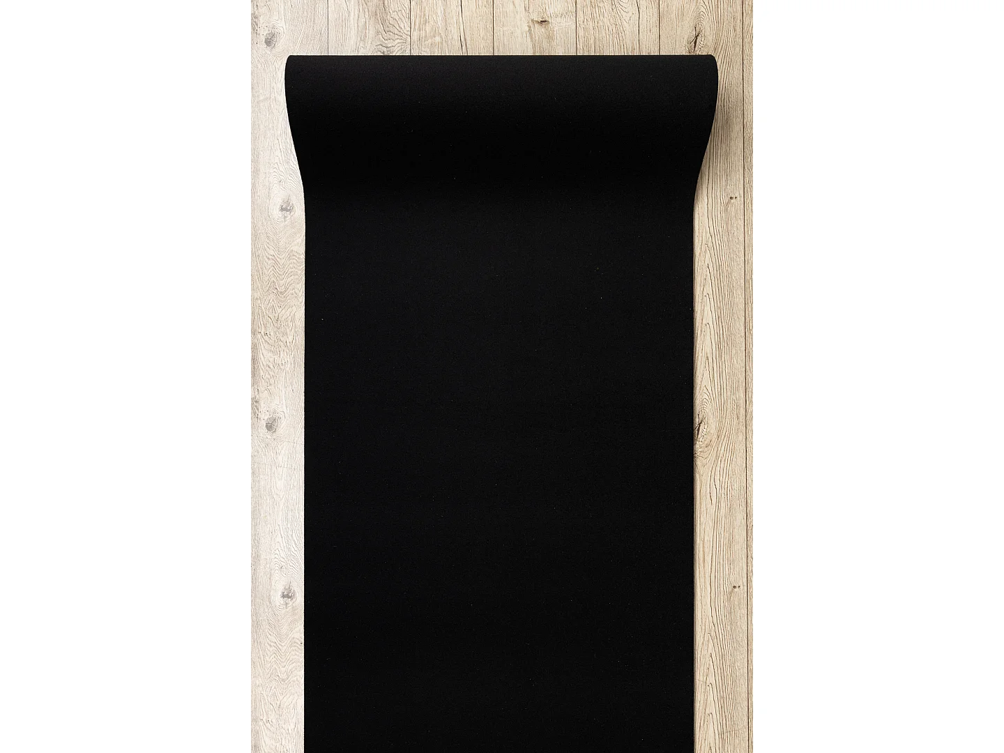 TAPIS DE COULOIR ANTIDÉRAPANT RUMBA couleur unique noir 70x890 cm