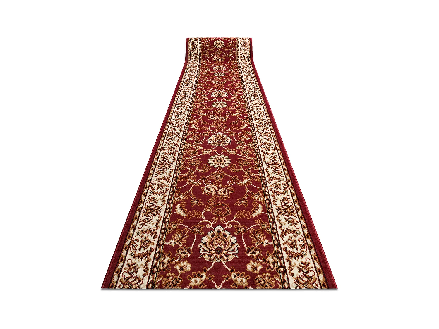 TAPIS DE COULOIR BCF MORAD Klasyk classique bordeaux 60x620 cm