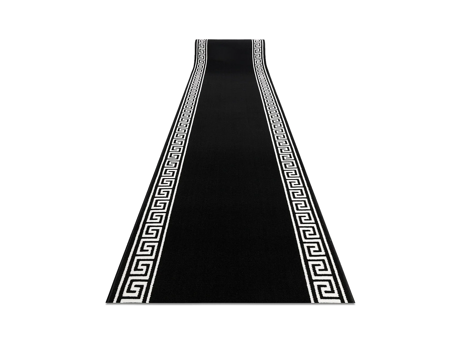 TAPIS DE COULOIR BCF MORAD Grek grec noir 80x1300 cm