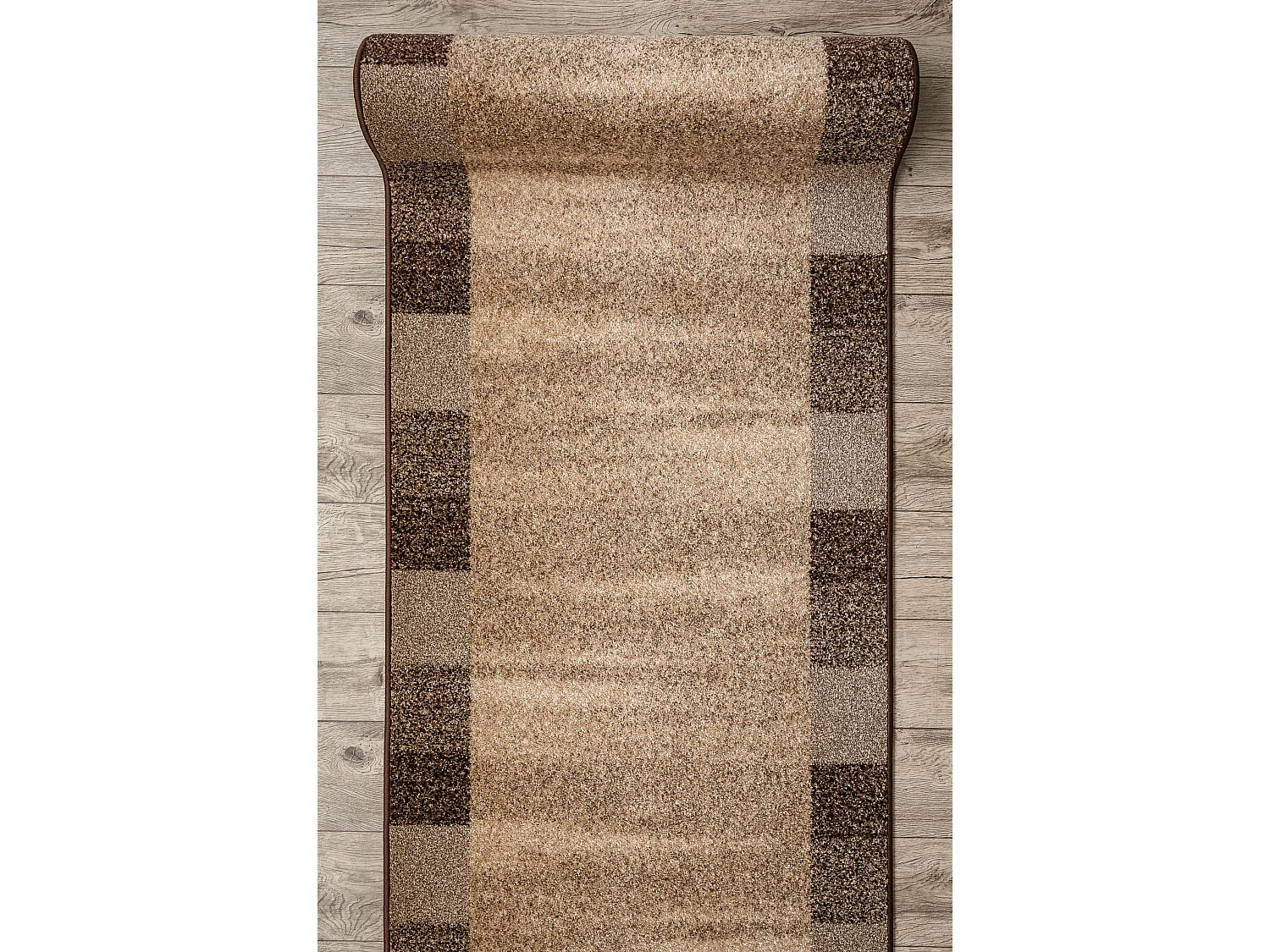 Läufer KARMEL Etna Rahmen, Sand Nuss 100x970 cm