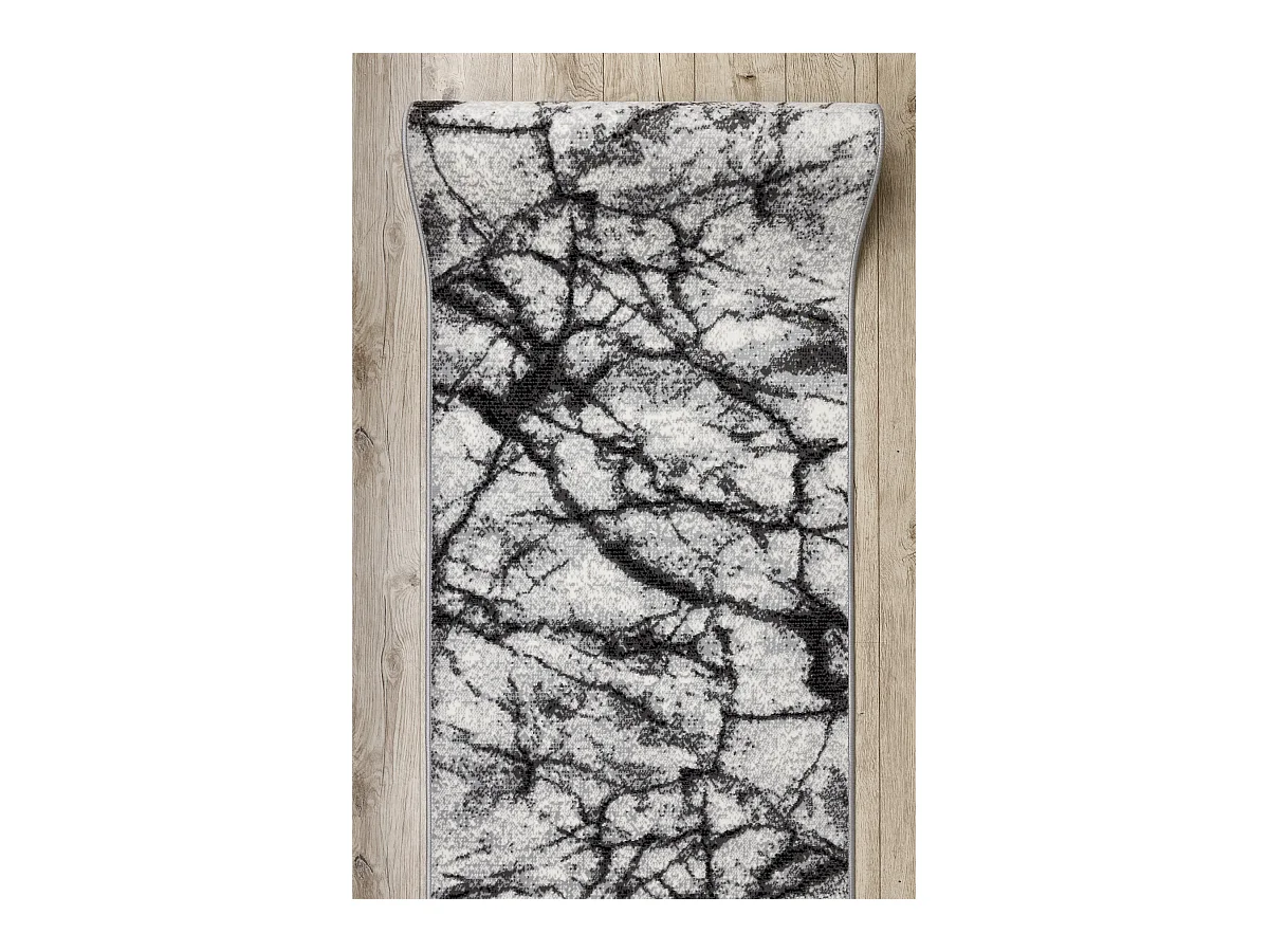 Läufer BCF MORAD Marmur Marmor grau 90x730 cm