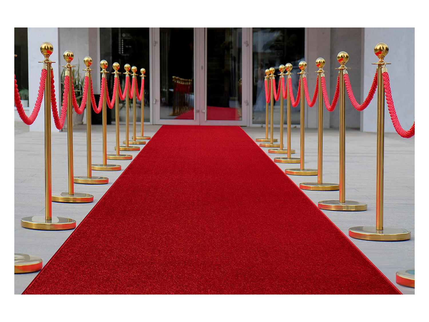 Tapis de couloir KARMEL plaine carmin / rouge 140x890 cm