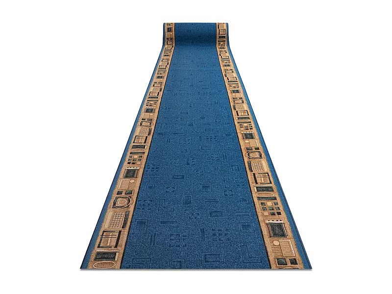 TAPIS DE COULOIR ANTIDÉRAPANT JENA bleu 80x720 cm
