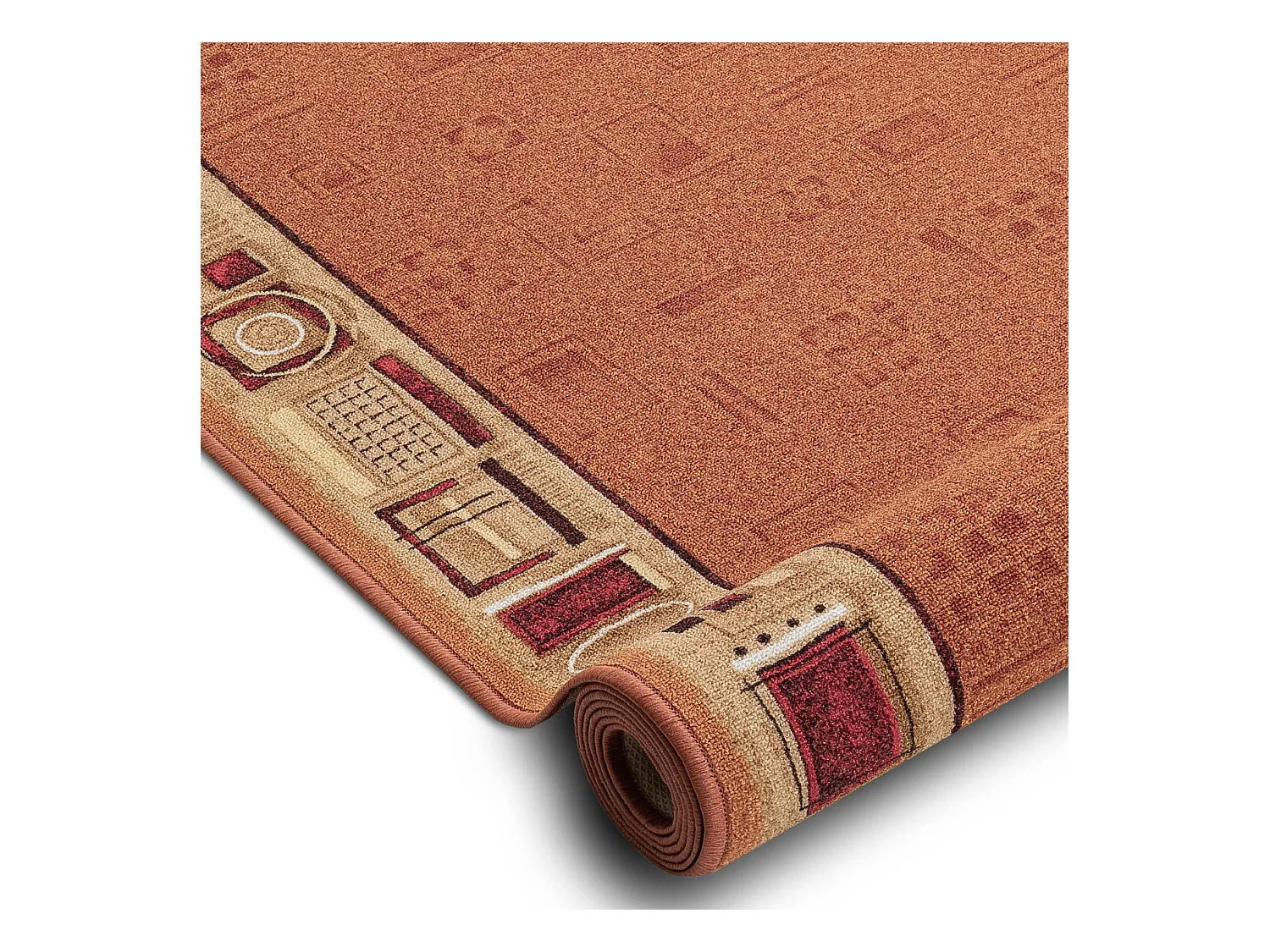 TAPIS DE COULOIR ANTIDÉRAPANT JENA roux 67x430 cm