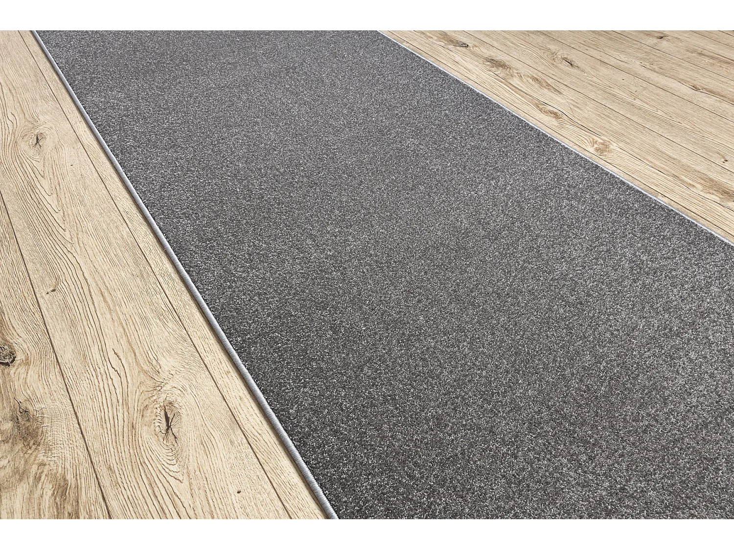 Tapis de couloir KARMEL plaine, une couleur gris 100x940 cm