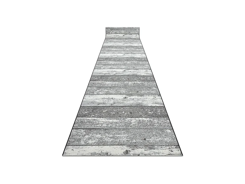 Läufer Antirutsch Holz Tafel grau 110x590 cm