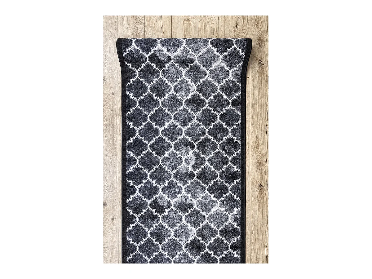 TAPIS DE COULOIR antidérapant CLOVER gris 100x470 cm