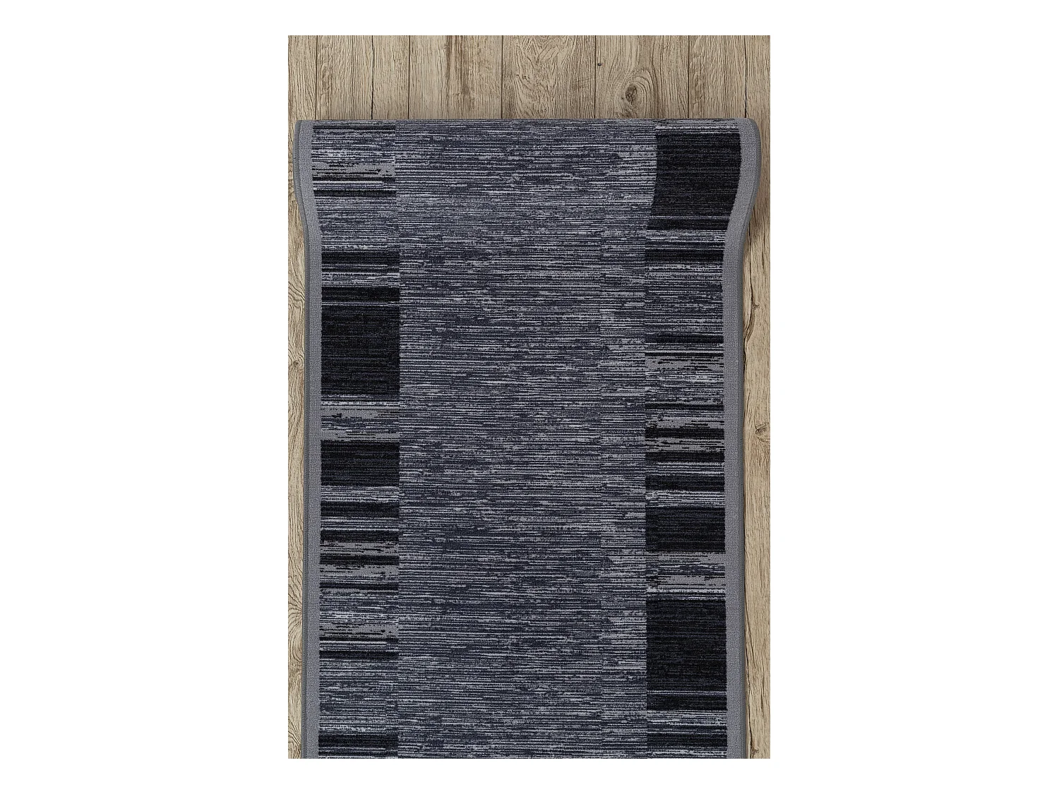 Alfombra de pasillo con refuerzo de goma ADAGIO gris 57x770 cm