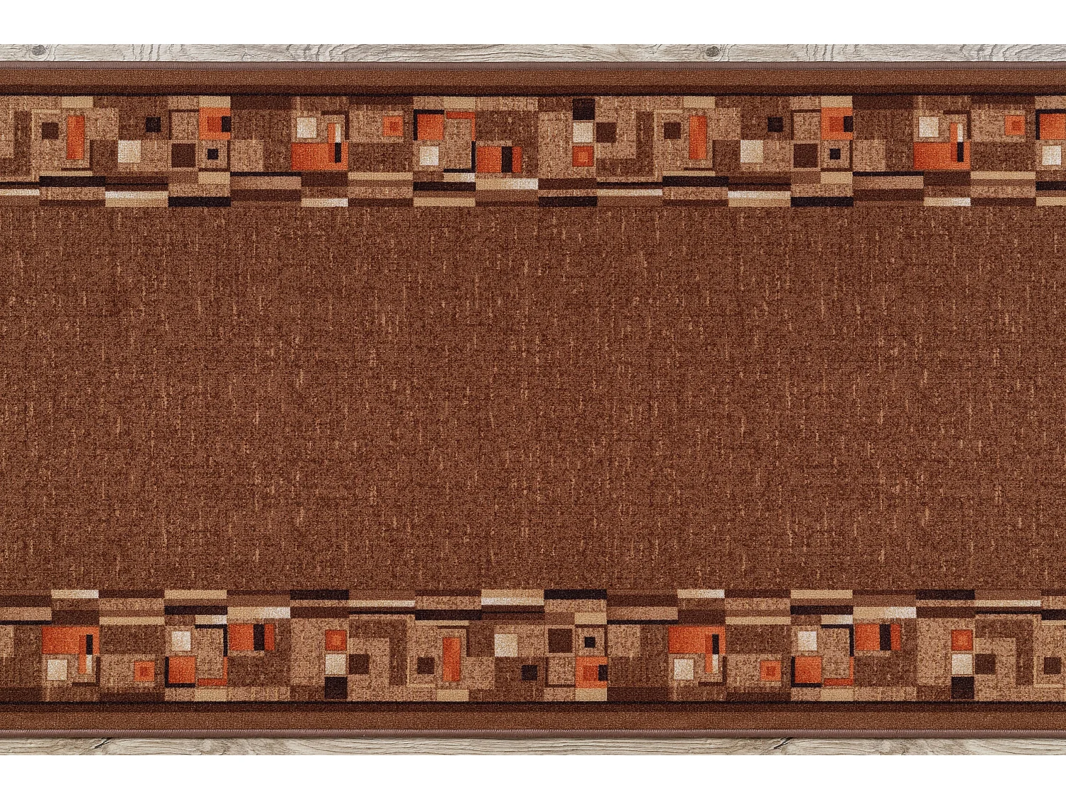 TAPIS DE COULOIR ANTIDÉRAPANT BOMBAY marron 67x420 cm