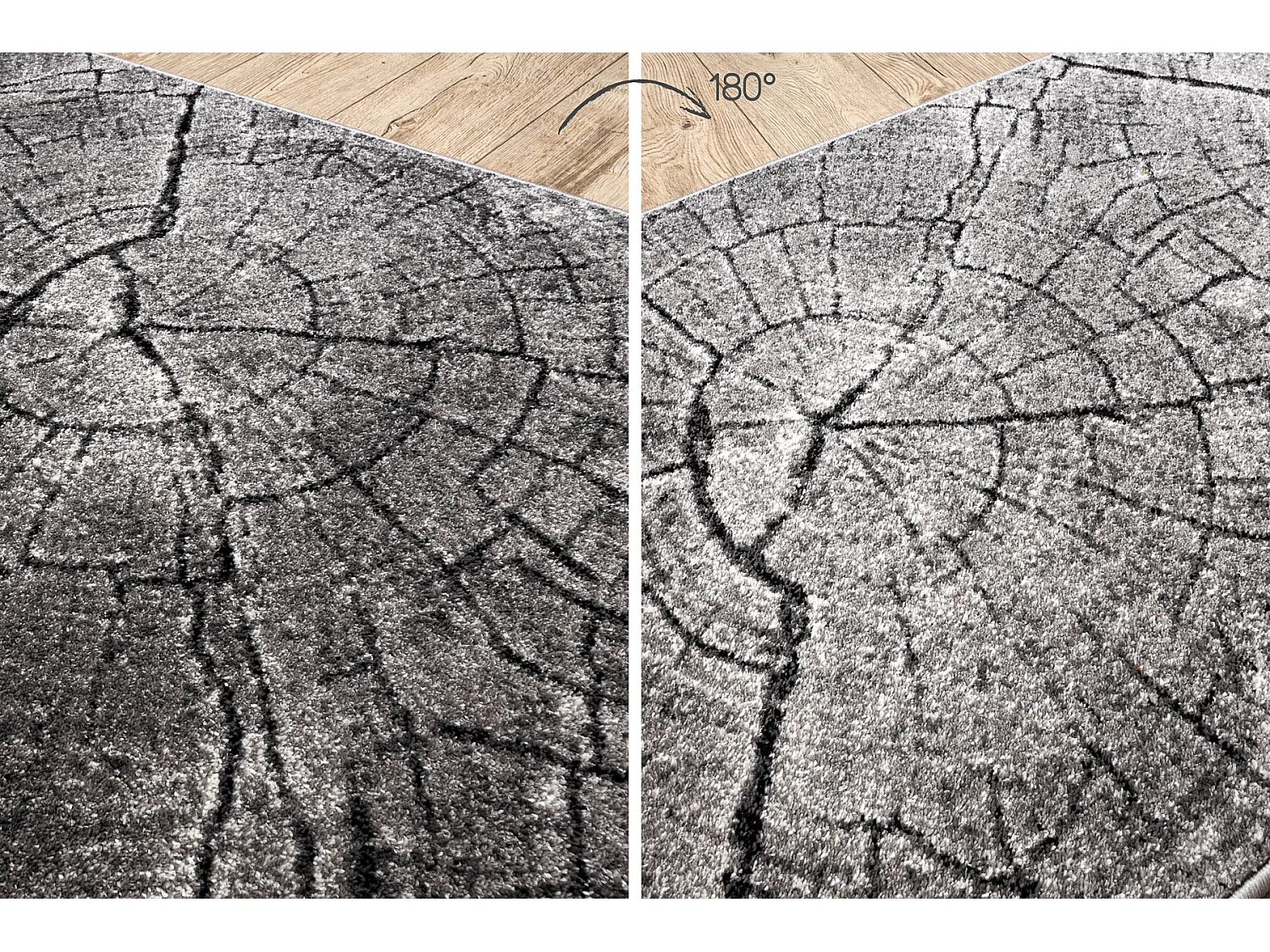 Passatoia SILVER Tronko Albero Legna grigio 80x1350 cm