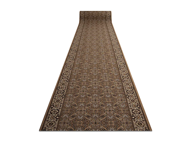 Alfombra de pasillo con refuerzo de goma BIDJAR beige 67x880 cm